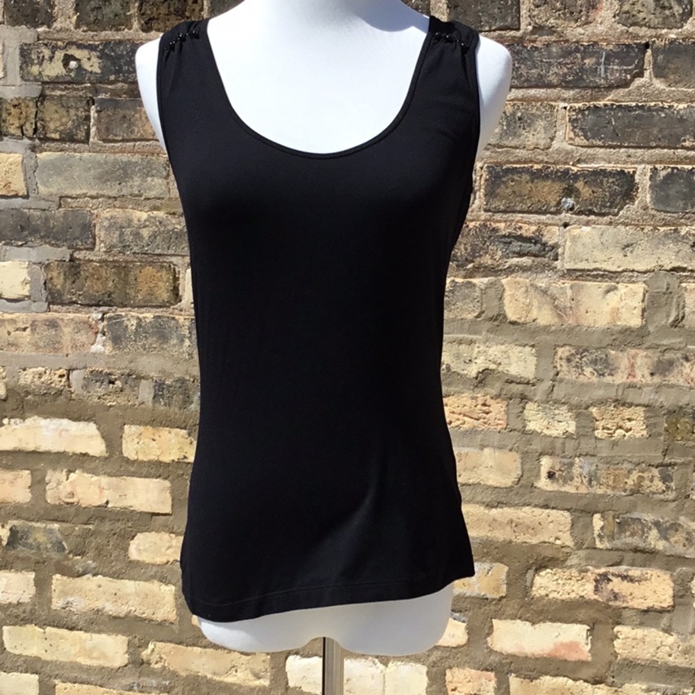 St John black tank top